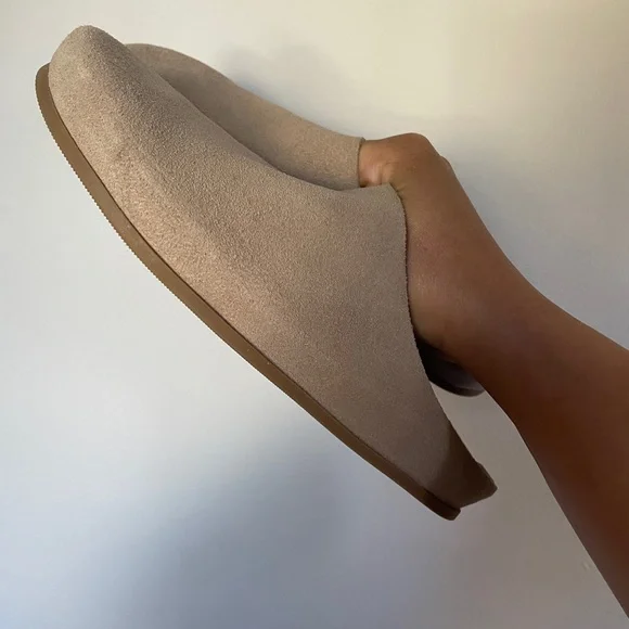 Beige Suede Clogs/Mules - Picture 7 of 7